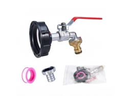 Grifo y adaptador de aleación de 1/2 pulgada compatible con tanques IBC Hexinyigjly
