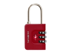 Candado de combinación de 3 dígitos Samsonite TSA Revolution, rojo