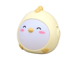 Lámpara de noche táctica 2026 con forma de lindo pollo, LED recargable por USB para dormitorio, gallo amarillo