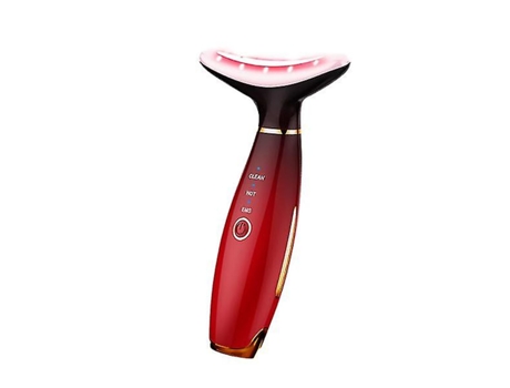 Dispositivo de eliminación de arrugas del cuello, masaje reafirmante y lifting Facial, terapia de fotones LED BISBISOUS