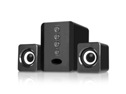 Altavoces Estéreo Portátiles Con Cable Usb Para Ordenador, Portátil, Smartphone Y Tv - Negro