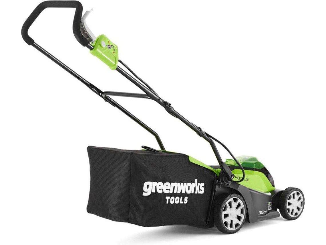 Greenworks Cortacésped G40LM35 con batería 2x40 V 2 Ah 2501907UC