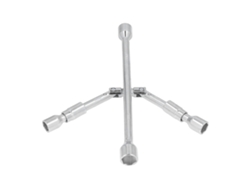 Chave De Cruz 4 Vias De Aço Carbono Alto Plegável 180° Para Reparo De Carros 14in