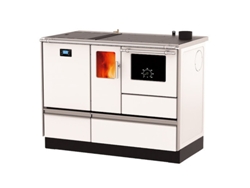 Cocina De Leña Sannover 7 Kw, Solo Calefacción, Burdeos