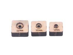 Juego De 3 Troqueles Circulares Con Base De Madera Y Punzones Metálicos Para Cuero Y Tela (10 Mm, 15 Mm Y 20 Mm).