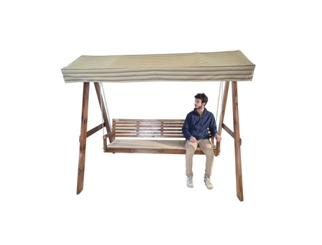 Balancín de Jardín Masgames Elna Xl Con Techo de Lona MASGAMES OUTDOOR FURNITURE