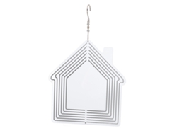 Diy Sublimation Giratorio De Viento De Metal En Blanco Colgante Decoración Jardin 200x182x1mm