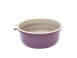 Juego De Dos Cuencos Escurridores De Plástico Para Lavar Frutas Y Verduras.