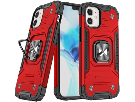Carcasa iPhone 12 Mini LMOBILE con Anillo Rojo