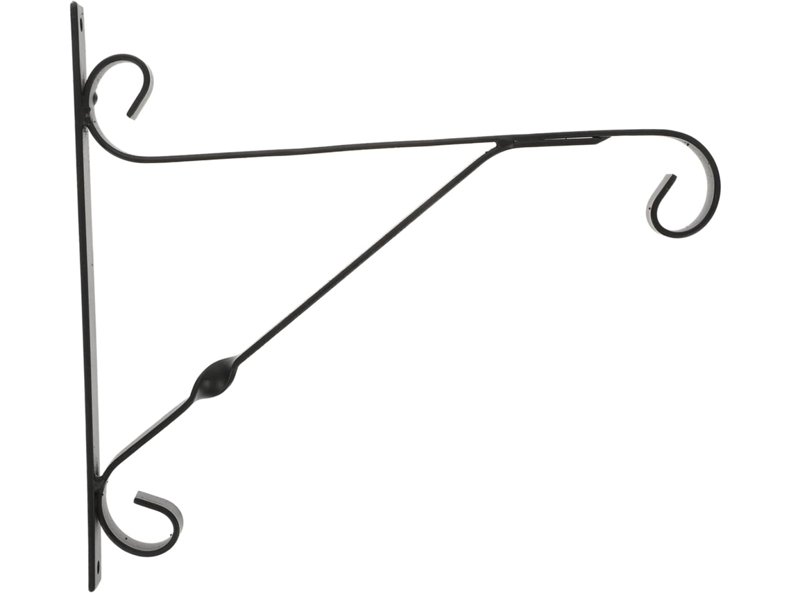 Soporte Decorativo De Hierro Para Macetas Colgantes, Negro, 25x23 Cm