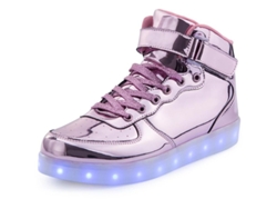 Zapatos Deportivos Niños Niñas Con Luces Led Sneakers Antideslizantes Ligeros Transpirables 32 Rosa