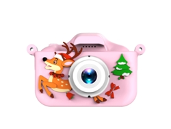 Câmera Infantil, Mini Câmera Digital De Desenho Animado Com Câmera Dupla (cervo Rosa) Czhhmart