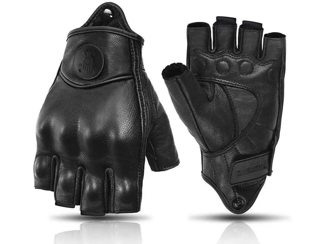 Guantes De Piel De Oveja Auténtica, Resistentes Al Desgaste Y Antideslizantes, Aptos Para Pantallas Táctiles De Palma Completa (negros).