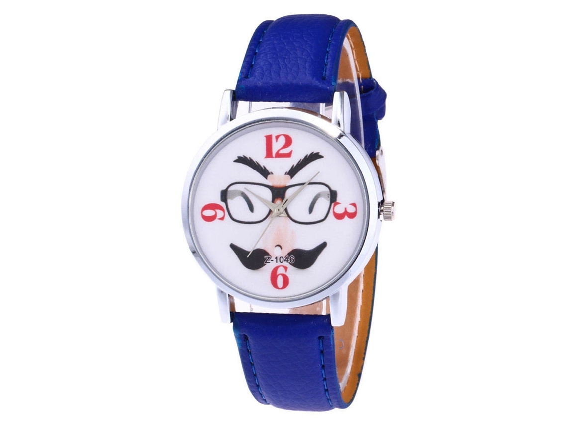 Reloj De Pareja De Cuarzo Con Correa De Cuero Pu Zhoulianfa (azul)