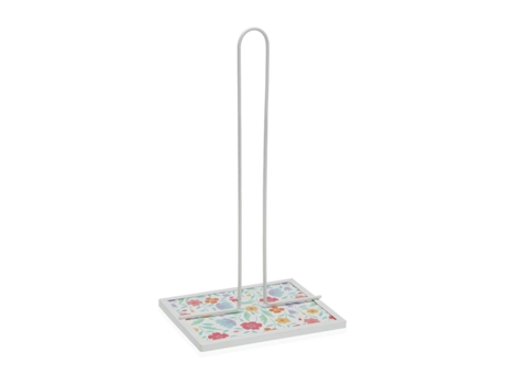 Portarrollo de Papel de Cocina VERSA Flandes Metal Acero Madera MDF 16,5 x 31 x 13 cm