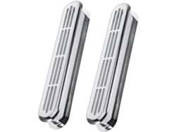 Juego de 2 rejillas de ventilación para armarios de autocaravanas con acabado ABS galvanizado - Gokoco Grilles