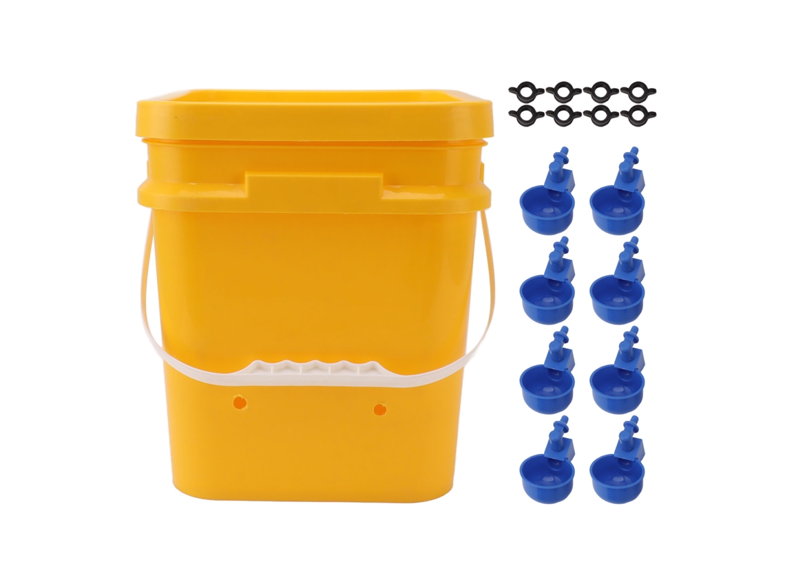 Bebedero Automático Para Pollos De 12 Litros Con Cubo, Cuencos Y Tornillos Para Aves De Corral.