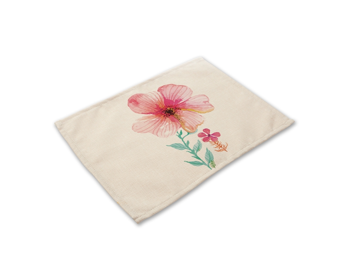 NEVEANCE Bandeja con Estampado de Plantas Coloridas, Antideslizante, Aislante Térmico y Separadores para Plato, Tazón y Tenedor (MP0014-5)
