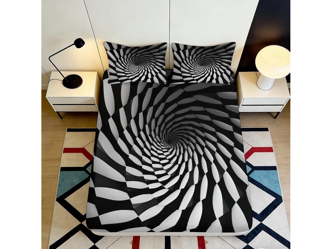 Juego Ropa Cama Estampado Funda Microfibra Microfibra Diseño Almohada Juego Color 200x25cm