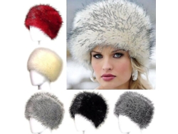 2026-gorro De Invierno Para Mujer De Pelo Falso Fluffy Espesor Caliente Para Ski Y Ocasiones Varias Rojo Vino