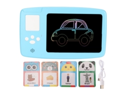Lousa Digital Lcd 8.5 Polegadas Com Alto-falante Hifi E Cartões De Aprendizado Para Crianças Até 6 Anos Azul