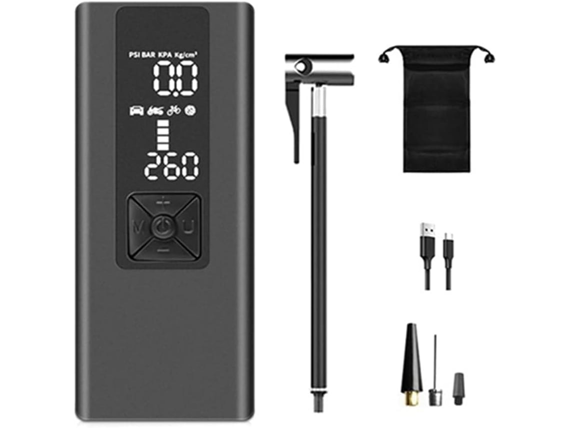 Bomba De Aire Para Coche Con Pantalla Digital Lcd, Carga Inteligente, 6000 Mah