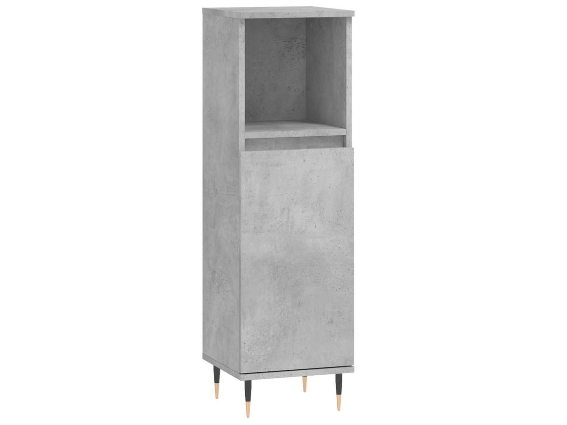 Maison Exclusive - Armario De Baño Madera Contrachapada Gris Hormigón 30x30x100 Cm