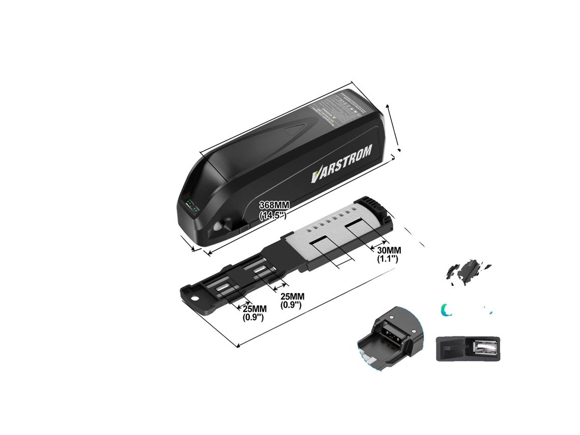 Batería de bicicleta eléctrica con celdas de litio y alta capacidad, 36 V, 15,6 Ah, grado HL A, OEM