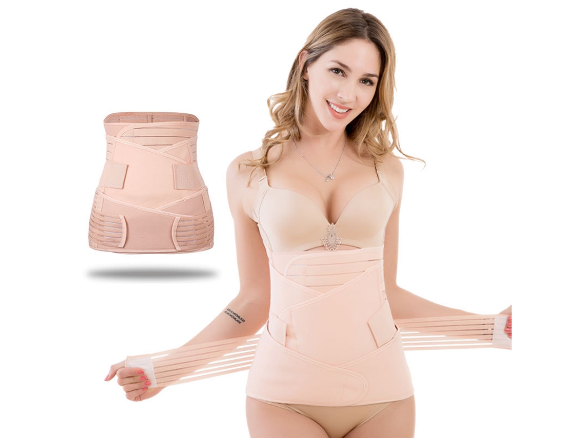 Faja abdominal posparto de tres piezas para ayudarte a recuperar tu figura. Talla M (para mujeres de 65 a 85 cm). Digitallab