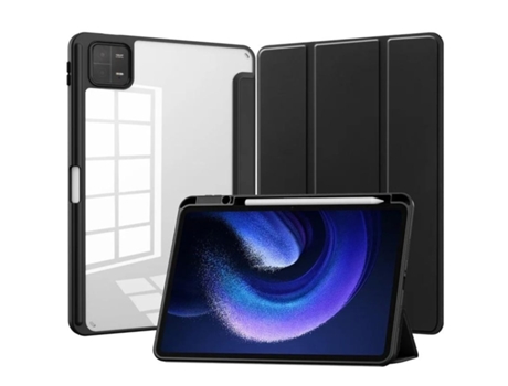 Funda Crystal Folio para Redmi Pad Se 11 2023 Negra VEANXIN