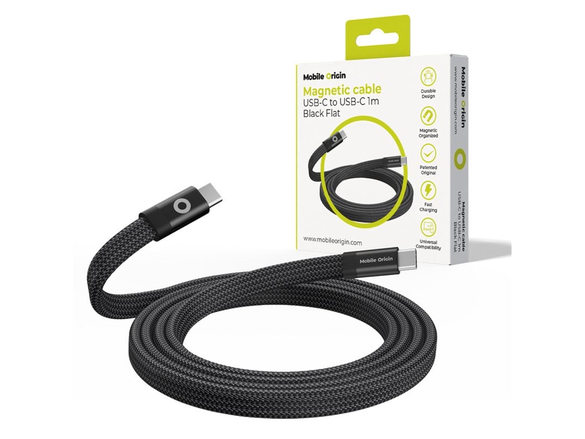 Cable Usb-c Mobile Origin Usb-c A Usb-c Magnético 1 M Negro