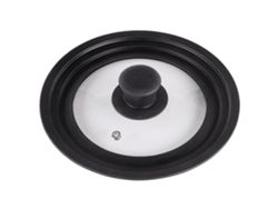 Tapa universal para ollas y sartenes - Vidrio templado con borde de silicona resistente al calor JEIIBRZUI