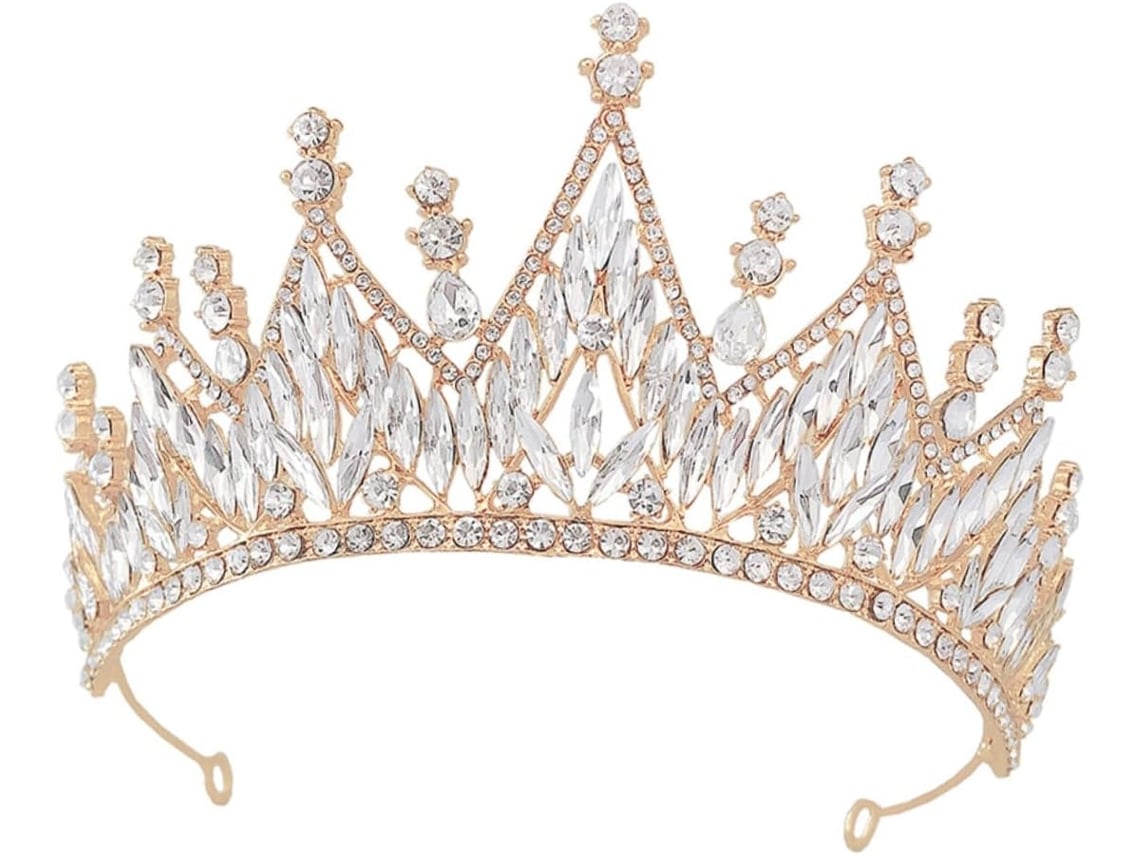 Diadema Nupcial De Cristal Con Forma De Corona Para Mujer, Ideal Para Despedidas De Soltera.