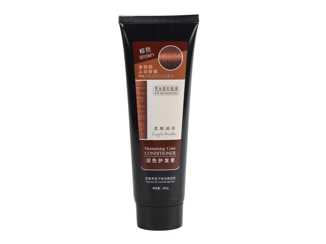 2026 acondicionador Tinte Capilar para Fijar Color Reparar Danos Ferramenta Estilo Cabelo Café 200ml