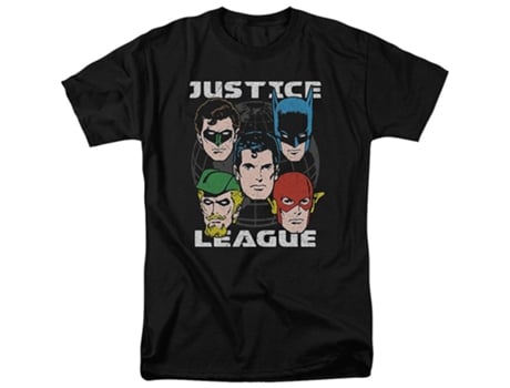 Camiseta ROCKINSTONE de los Jefes de la Liga de la Justicia DC Comics (S)