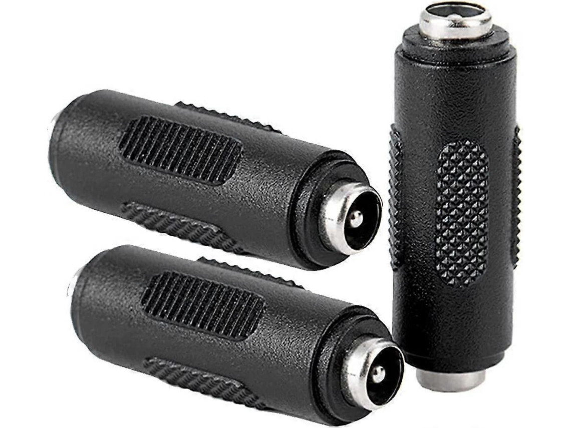 3 Conectores De Alimentación Dc Macho A Macho 5.5x2.1mm, Adaptadores Acopladores Para Cctv Y Electrónica Pequeña