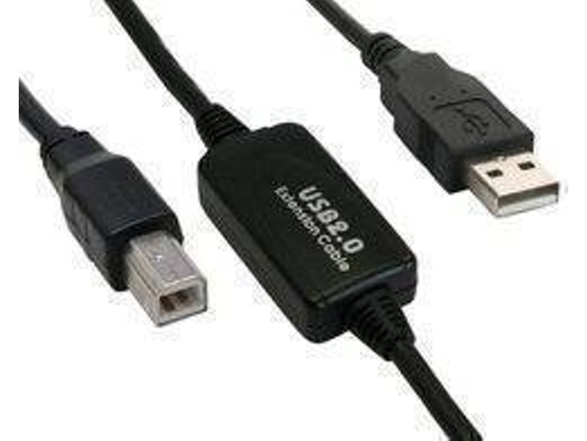 Cable USB INLINE (USB - 10 m - Negro)