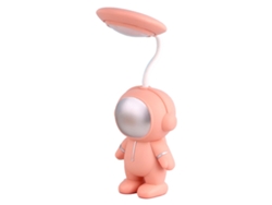 Mini Lámpara De Mesa Led Recargable, Ajustable Y Portátil Para El Estudio Y Dormitorio De Los Niños - Rosa