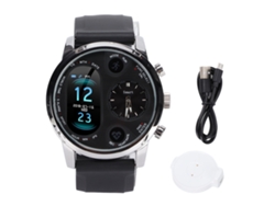 Reloj Inteligente (monitoreo De Ritmo Cardíaco, Resistente Al Agua) T3 Pro Reloj Inteligente Plata Y Negro (batería Integrada)