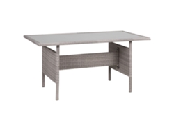 Mesa De Refeição De Jardim Viterbo 145 Cm 80 Cm Vidro Cinzento Claro