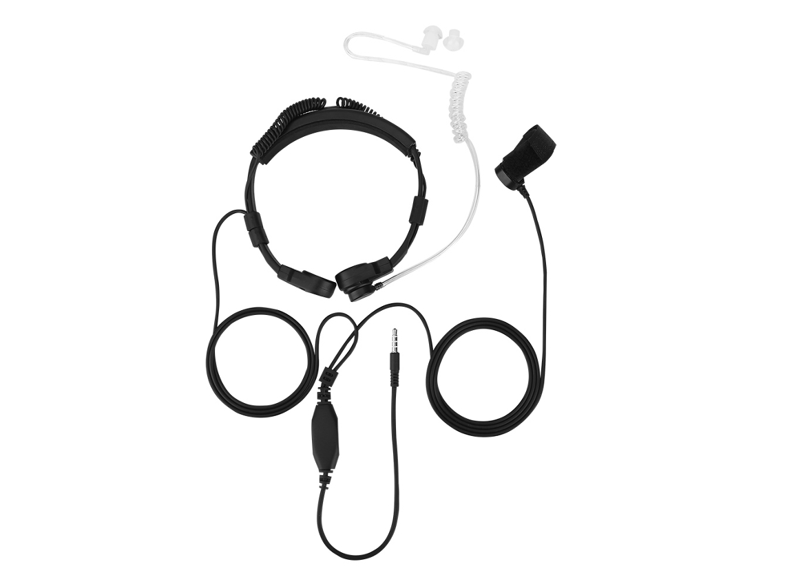 Auriculares Con Micrófono De Garganta Y Tubo Acústico Antirradiación Ptt De 3,5 Mm Para Teléfono Móvil.