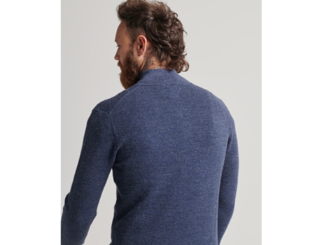 Camiseta para Hombre SUPERDRY (L - Lana - Azul)