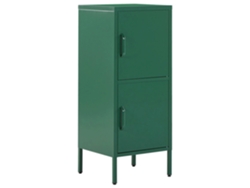 Armário Prático Com Prateleiras Beliani Huron De Aço Verde 40x40x102