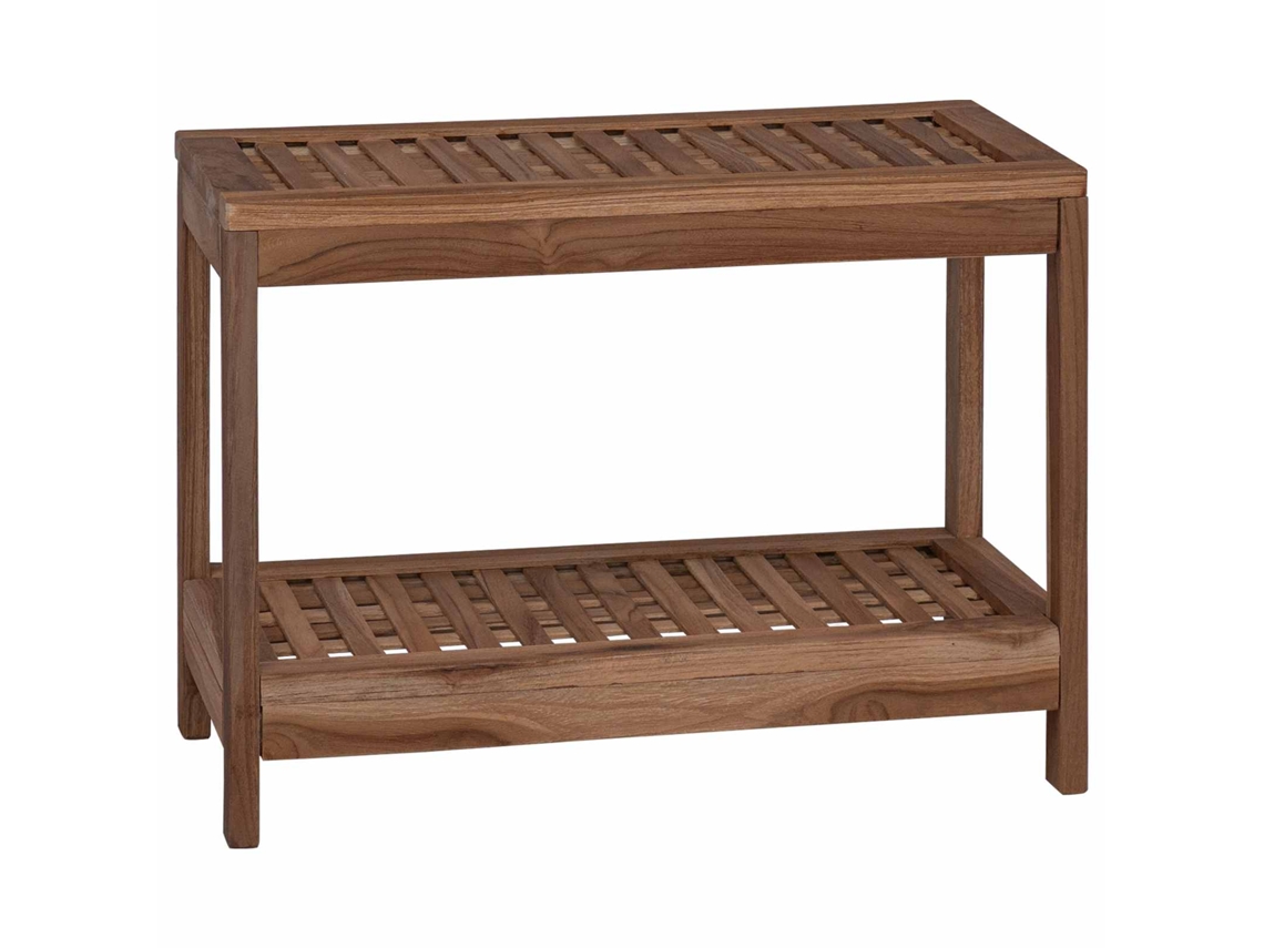 Mesa de baño esquinera Vidaxl Natural de 60 x 30 x 45 cm