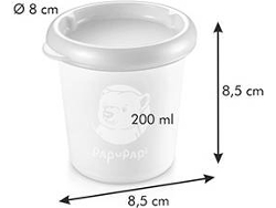 Recipiente TESCOMA Papu Papi 200 ml 2 un rosa