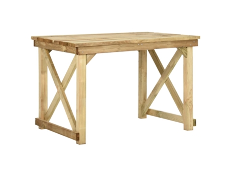 Mesa de jardín VIDAXL Marrón Madera (110x79x75 cm)