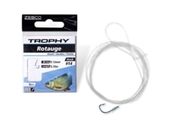 Paquete de 8 líderes ZEBCO Trophy Roach 0,15mm 70cm Taille 12