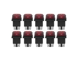 Veloriskku-interruptor De Palanca De 2 Posiciones Com Led 4 Pinos 30a Ac 125v 250v Para Barco 10 Peças