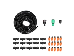 Sistema De Riego Automático Con Boquillas Atomizadoras Y Manguera 8/11 Para Jardín, Huerto Y Patio.