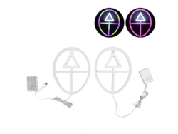 Lámpara de neón LED 2026 con doble fuente de alimentación, estilo Bopunk, apliques decorativos de pared para el hogar y fiestas.